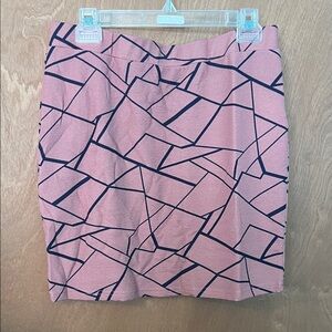 Geometric Pink and Black Women's Skirt